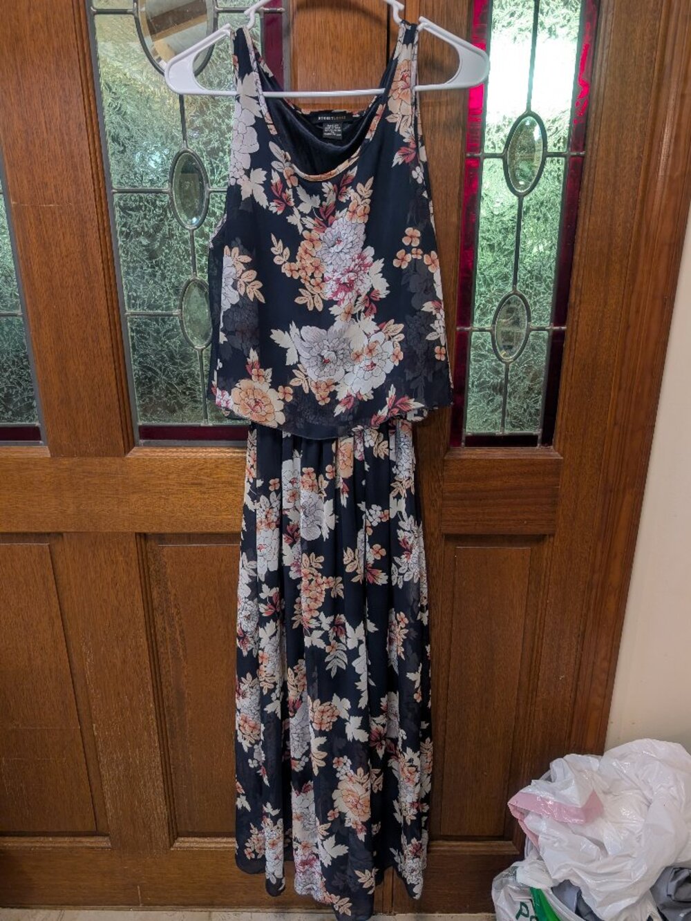 Womens chiffon maxi dress, size XLarge